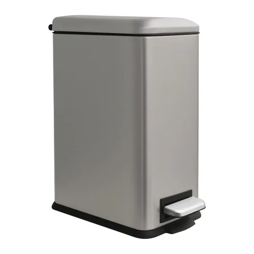 Miniatura 13 de Cubo de basura pequeño para baño con tapa, cubo de basura de 1.3 galones con cubo interior extraíble, cubo de basura delgado con tapa de cierre