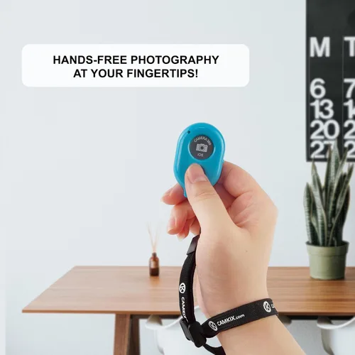 Miniatura 2 de CamKix control remoto inalámbrico para cámara con obturación y Bluetooth para teléfonos inteligentes – crea increíbles fotos y autofotos., Azul