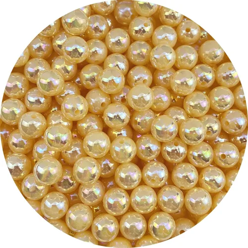 Miniatura 16 de Jmassyang 200 cuentas de perlas brillantes de 0.394 pulgadas (0.394 in), color AB, redondas, de plástico, acrílico, espaciador, manualidades