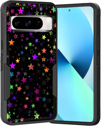 Miniatura 14 de Funda para Pixel 6A, Híbrida de Doble Capa de Servicio Pesado Resistente a Prueba de Golpes PC Duro + Funda Protectora de Silicona Suave para Google