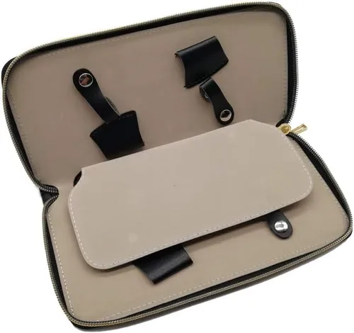 Miniatura 4 de 1 unid cuero tijeras caso peluquero peluquero bolsa accesorios peluquero herramientas de peinado