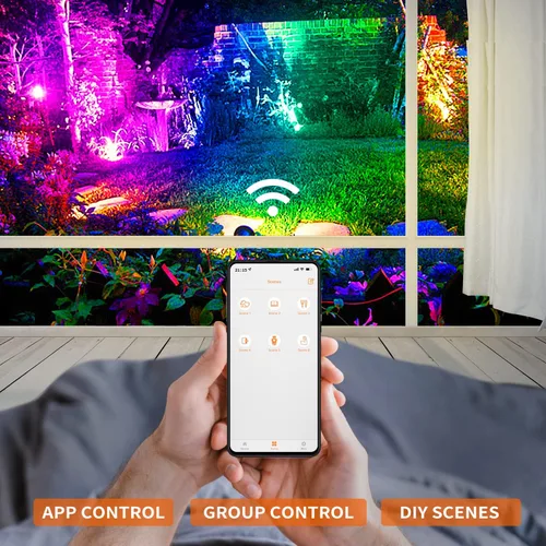 Miniatura 4 de Foco para exteriores, 15 W, RGBW, luces de paisaje que cambian de color, 12 V, iluminación de paisaje de bajo voltaje, control de aplicación, IP67