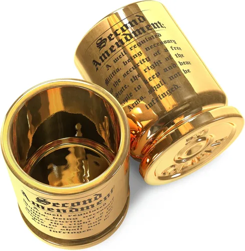 Miniatura 2 de Vasos de chupito de cerámica de latón 2A 50 Cal - Juego de 2 - Grabado 2A
