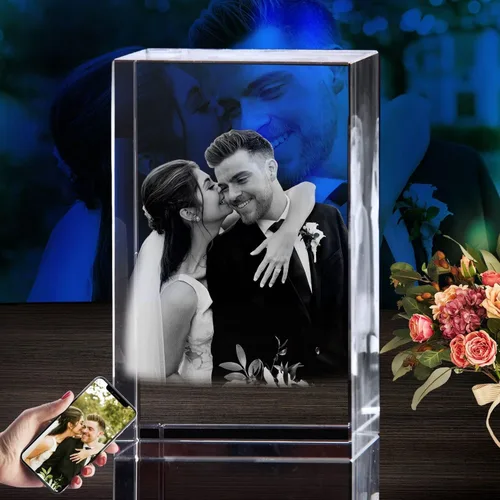 Miniatura 7 de Rdzding Foto de cristal, regalos personalizados para papá, padre, esposa, hombres, su madre, marido, gran regalo personalizado con tu propia foto