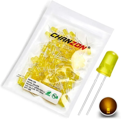 Miniatura 15 de CHANZON Paquete surtido de 60 luces LED de diodo de 0.197 in, lente redonda difusa DC 3V 20mA, lámpara de bombilla de iluminación surtida, variedad