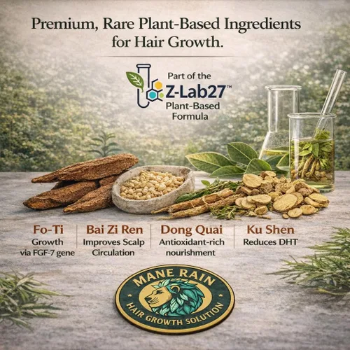 Miniatura 3 de Crecimiento del cabello para hombres y mujeres-Z-LAB27™ Fórmula vegetal bioactiva despierta raíces hibernantes, estimula y nutre el cuero
