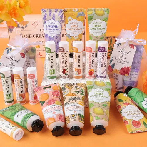 Miniatura 7 de KONEUK Paquete de 12 cremas de manos a granel y bálsamo labial para mujeres, regalos del día de la madre, regalos de agradecimiento para profesores
