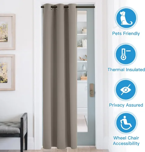Miniatura 211 de RYB HOME - Cortinas extralargas de privacidad, para bloquear luz, de techo a suelo, para comedor, oficina, sala de estar, cine en casa, patio, 8.3