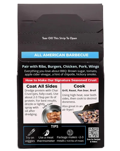 Miniatura 3 de Condimentos Char Crust para Barbacoa All American Condimentos todo en uno Perfectos para Costillas, Pollo, Cerdo, Hamburguesas, Alas Costra