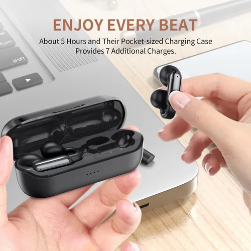 Miniatura 4 de Auriculares con clip, auriculares inalámbricos con clip de oreja abierto, Bluetooth 5.4, llamada de voz clara, auriculares deportivos con estuche