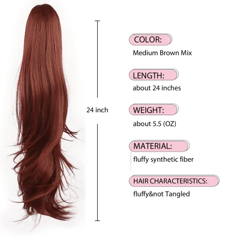 Miniatura 185 de Extensiones de cola de caballo de cabello rubio, extensiones de cola de caballo para mujer, pinza de extensiones de cabello rizado de 12 pulgadas