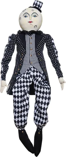 GALLERIE II Aruna Moon in Suit & Top Hat Joe Spencer Gathered Traditions - Muñeca de arte suave, otoño, cosecha, Halloween, espeluznante, figura