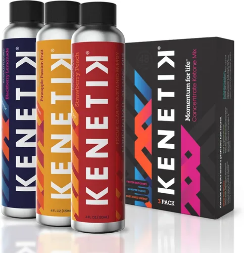 KENETIK Concentrado de enfoque sin cafeína, combustible cerebral para resistencia cognitiva de claridad mental, sin azúcar, cetonas bioidénticas