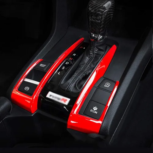XITER Panel de engranajes de fibra de carbono y plástico ABS, decoración de caja de cambios, accesorios para Honda 10th Civic 2016 2017 2018 2019
