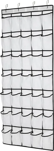 Miniatura 9 de Organizador de zapatos con 35 bolsillos grandes para puerta, estante porta zapatos con bolsillos de malla, organizador de zapatos colgante de gran