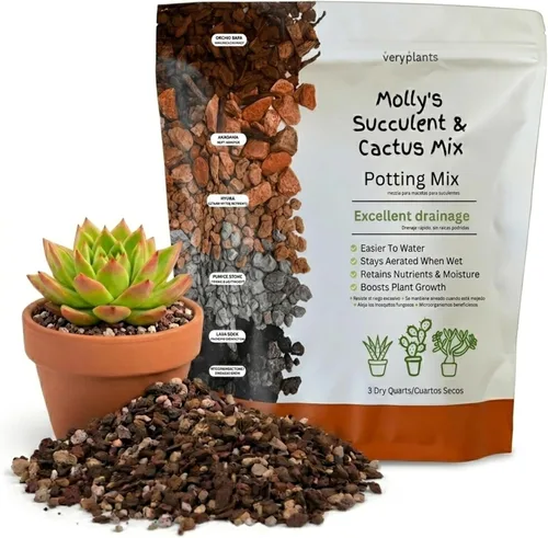 Miniatura 11 de Mezcla para maceta de orquídea Molly - Mezcla premium sin tierra para orquídeas granulada - Suelo con alto drenaje y textura grumosa vs suelo
