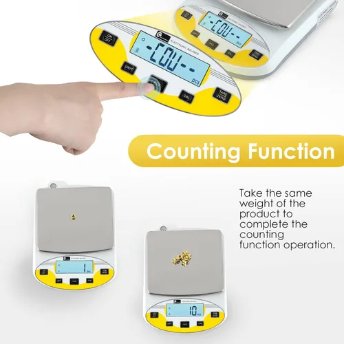 Miniatura 5 de CGOLDENWALL Báscula de laboratorio de alta precisión Balanza electrónica analítica de laboratorio Báscula de precisión digital Escala de joyería