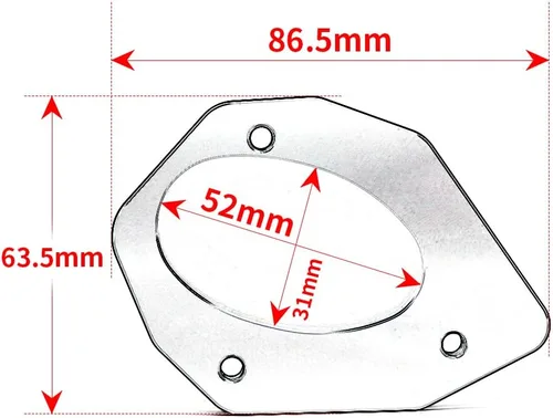 Miniatura 3 de Placa de extensión de soporte lateral de motocicleta compatible con Kawasaki Versys 1000 SE KLZ1000 SE LT+ 2015-2022 Soporte para almohadilla