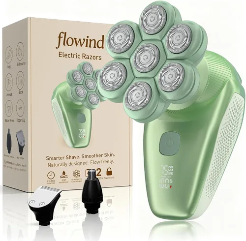 Afeitadora de peluquería 3 en 1 para hombres, afeitadora de cabeza calva y recortadora de barba, afeitadoras eléctricas para hombre húmedo/seco IPX7