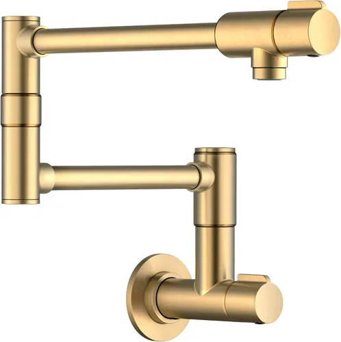 Miniatura 23 de KRAUS Bolden - Grifo de cocina de estilo comercial con mango individual de dos funciones desplegable en bronce champán antiguo libre de manchas