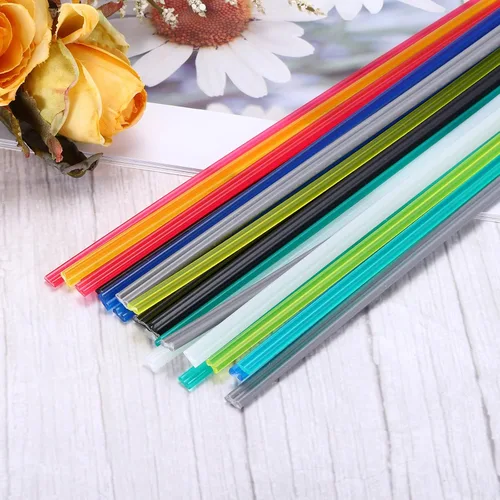 Miniatura 4 de MECCANIXITY 20 varillas de soldadura de plástico, tiras de reparación de soldadura PP de 20 pulgadas con malla de refuerzo para parachoques de Rojo