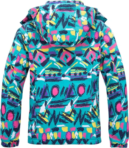 Miniatura 2 de Skieer Chaqueta de esquí para mujer, impermeable, resistente al viento, chaqueta de snowboard cálida con capucha para invierno
