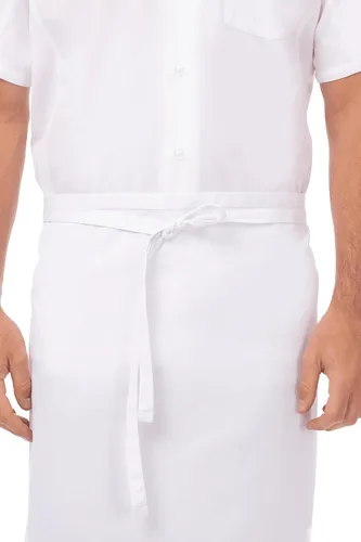 Miniatura 4 de Chef Works Delantal de barra unisex, blanco, talla única, Blanco