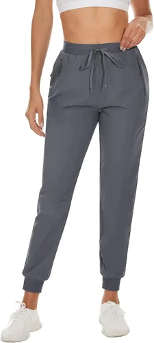 Miniatura 3 de MAGCOMSEN Pantalones de senderismo para mujer, de secado rápido, ligeros, con cintura elástica, con bolsillos con cremallera