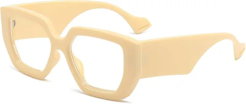 Miniatura 16 de AIEYEZO Gafas de luz azul con marco grueso para hombres y mujeres, gafas cuadradas de moda para computadora, antifatiga ocular y previenen el dolor