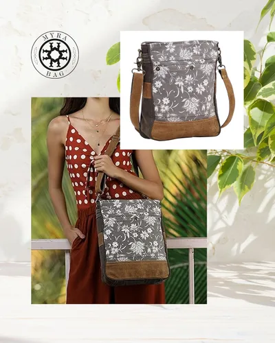 Miniatura 8 de Myra Bag Floral Purse - Canvas Bags for Women, Over The Shoulder Purse
