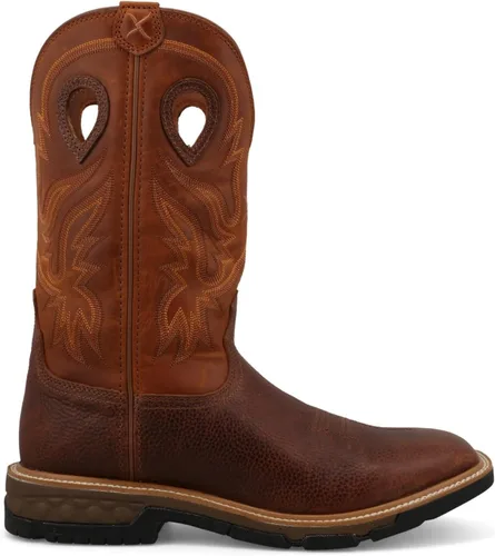 Miniatura 3 de Twisted X Botas de trabajo occidentales con puntera suave para hombre de 12 pulgadas