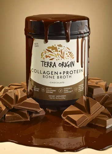 Miniatura 4 de TERRA ORIGIN Polvo de péptidos de colágeno Caldo de huesos Suplemento de proteína de colágeno hidrolizado tipo I y III para mujeres y hombres