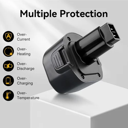 Miniatura 5 de DW9062 4.8Ah Ni-Mh Reemplazo para batería Dewalt 9.6V compatible con DW9061 DE9036 DE9061 DE9062 DW926 DW955K DW955 DW926K-2 DW926K DW902 DW050