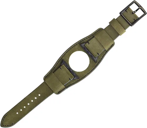 Miniatura 5 de Compatible con correas de Apple Watch de 1.496 pulgadas, 1.575 pulgadas, 1.614 pulgadas, correa de cuero genuino retro de caballo loco para iWatch