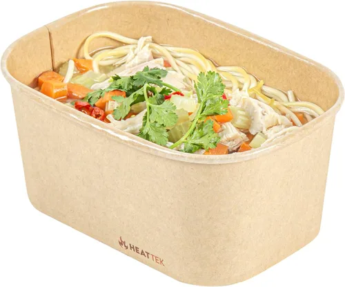 Miniatura 13 de Restaurantware Recipiente para llevar para microondas, 25 unidades, 16.9 onzas, caja de alimentos apta para horno, diseño resistente Kraft