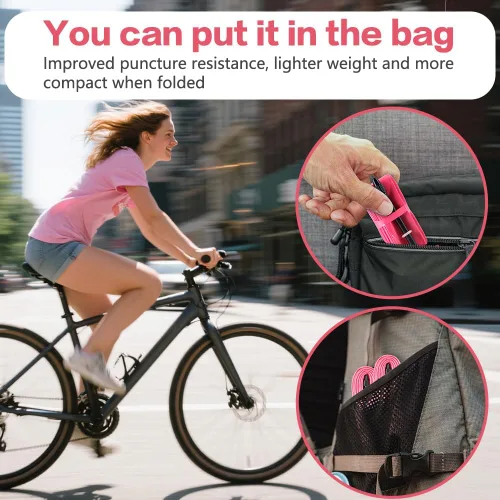 Miniatura 4 de Paquete de 4 tubos interiores ultraligeros de TPU para bicicleta, 700X18C/23C/25C/28C/30C/32C, válvula Presta de 45/65/3.346 in, color rosa