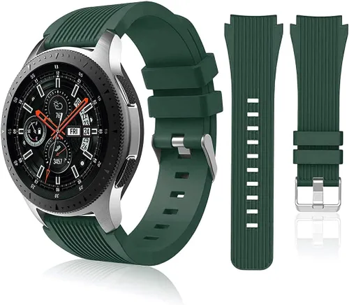 Miniatura 12 de HSWAI Compatible con Samsung Galaxy Watch de 1.81 pulgadas, Gear S3 Frontier, bandas de reloj clásicas/Galaxy Watch 3 bandas de 1.772 pulgadas