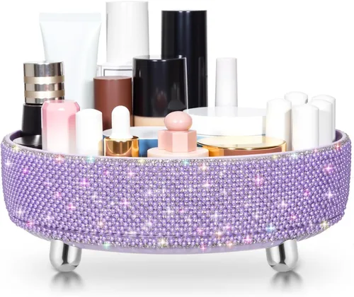 Miniatura 14 de Honeydak Organizador de maquillaje de perfume negro brillante para el Día de la Madre, regalos para el Día de la Enfermería para mujeres