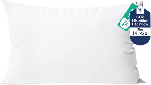 Miniatura 31 de ROYALE LINENS Relleno de almohada de 14 x 18 pulgadas, relleno alternativo de plumón, paquete de 1 almohada rectangular, almohadas de cama y sofá