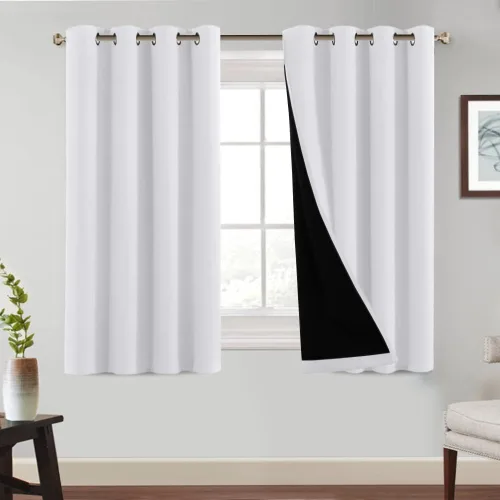 Miniatura 34 de PrinceDeco Paneles de cortina 100 % opacas de 108 pulgadas de largo, completamente opacos, tratamiento de ventana, cortinas forradas con aislamiento