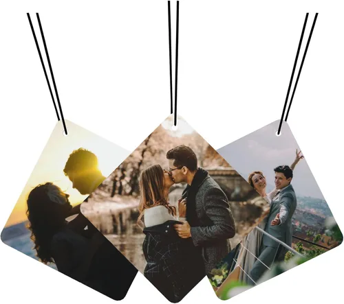 Ambientador personalizado para automóvil – Ambientador de aire personalizado con foto de doble cara, ambientadores con olor con imagen para armario,