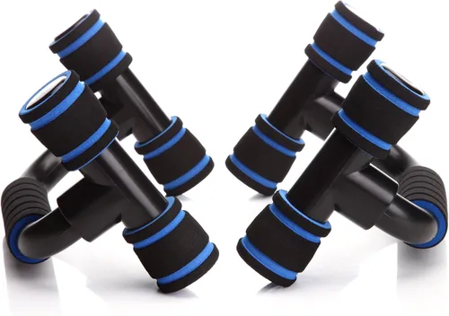 Miniatura 8 de READAEER Barras de Flexiones para Gimnasio, Equipo de Ejercicio, Fitness, 1 Par de Mangos de Flexiones con Agarre de Espuma Acolchada y Estructura