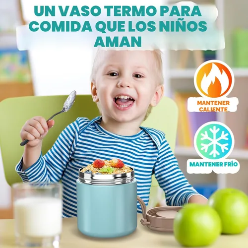 Miniatura 6 de Termo para comida caliente para niños – 15.2 onzas, tarro de comida aislado a prueba de fugas, termo de sopa, recipientes de almuerzo aislados