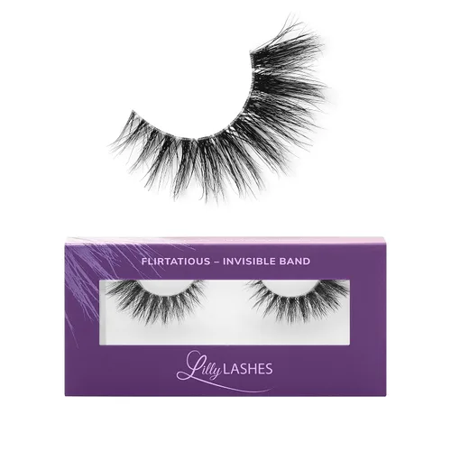 Miniatura 11 de Lilly Lashes Banda Transparente, Pestañas Postizas con Pestañas de Banda Invisible, Medias Pestañas de Aspecto Natural, Media Pestaña Estilo Ojo