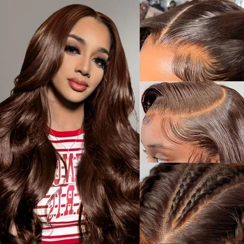 Miniatura 31 de Pelucas Body Wave de Encaje Frontal de Cabello Humano 13x6 HD Pelucas de Encaje Frontal de Cabello Humano Densidad 200 Pelucas Vírgenes Brasileñas