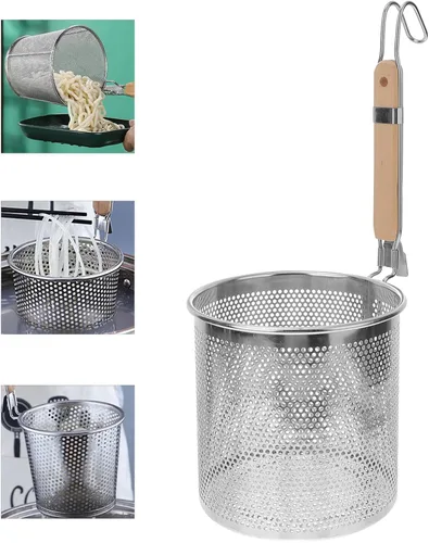 Miniatura 3 de Colador de mango de cuchara de filtro de acero inoxidable, práctico colador de utensilios de cocina, colador de fideos, herramienta de cocina