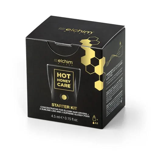 Miniatura 5 de Elchim Hot Honey Care - Kit concentrador para secadores de pelo Elchim 2 Sublime Liss y 2 cápsulas brillantes supremas, 4 onzas líquidas