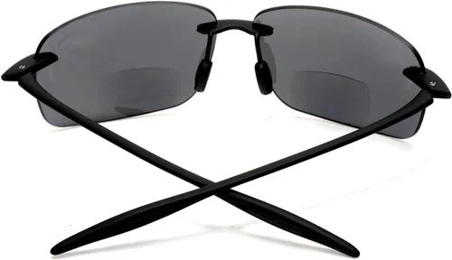Miniatura 5 de SAMBA SHADES Maui Sports Navigator - Lentes de sol bifocales para hombres y mujeres, ultra flexibles TR90, color negro +2.25