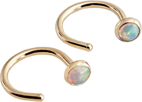 Miniatura 16 de Half Huggie Gold Hoop Earrings for Girls Women Tiny Cartilage Birthstone Stud Piercing Earring Hypoallergenic Earring Screw Back Dainty Hug Hoops