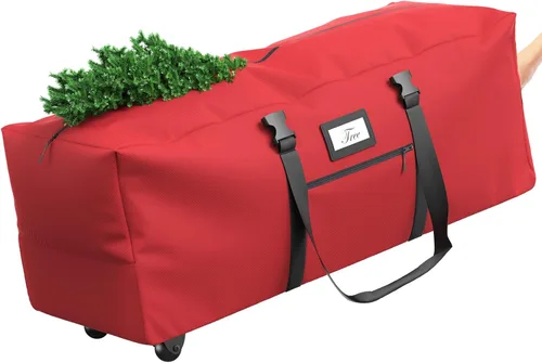 Miniatura 9 de Bolsa enrollable de almacenamiento para árbol de Navidad Winpull de 9 pies para árbol artificial, tela Oxford 600D impermeable, bolsa grande